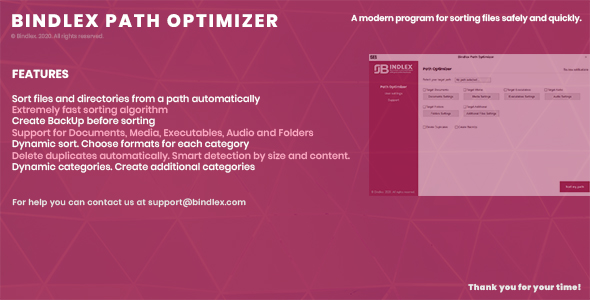 Bindlex Path Optimizer - Clean and sort your folders icon