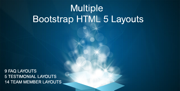 Bootstrap FAQ + Testimonials + Team Layouts icon