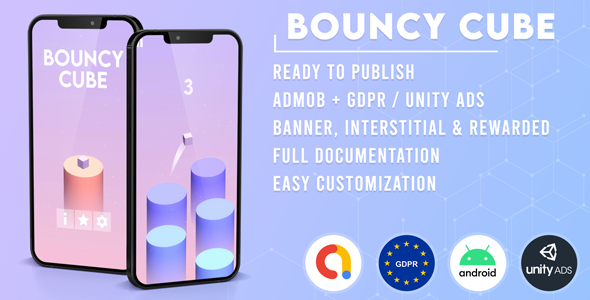 Bouncy Cube (Admob + GDPR + Unity) icon
