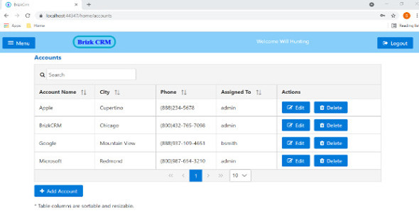 BrizkCRM - Customer Relationship Management Web Application Based on Angular and ASP.NET Core 5 icon