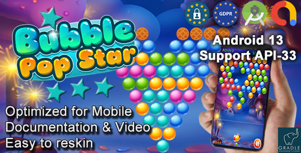 Bubble POP STAR (Admob + GDPR + Android Studio) icon