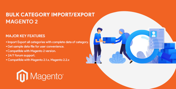 Bulk Category Import/Export Magento 2 Extension icon