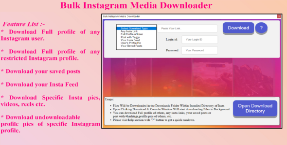 Bulk Instagram Media Downloader icon