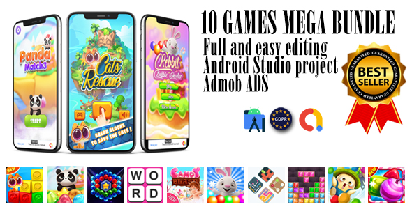 Bundle 10 Games (Admob + Android Studio) icon