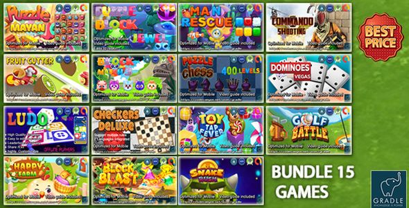 Bundle 15 Games (Admob + GDPR + Android Studio) icon