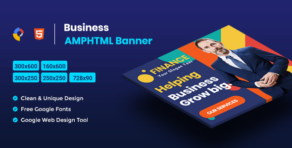 Business AMPHTML Banners Ads Template icon
