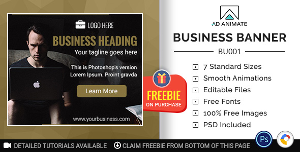 Business Banner - HTML5 Ad Template (BU001) icon