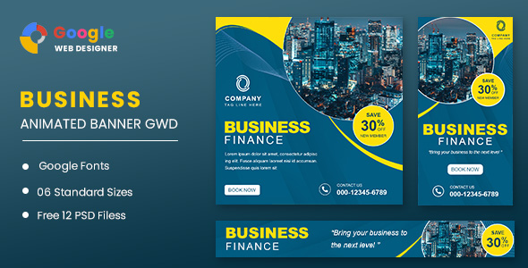 Business Finance Animated Banner GWD icon