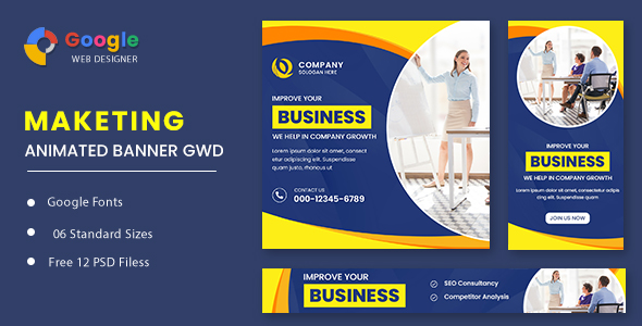Business Maketing Animated Banner GWD icon