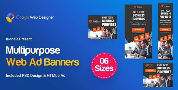 C10 - Multipurpose, Business, Startup Banners GWD & PSD icon