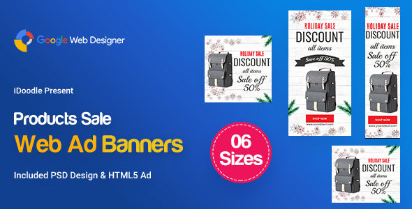 C101-Merry Christmas Banners HTML5 Ad (GWD & PSD) icon
