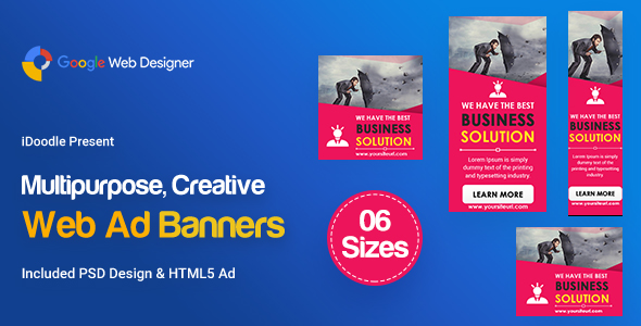 C108 - Multipurpose, Business Banners HTML5 ( GWD & PSD) icon