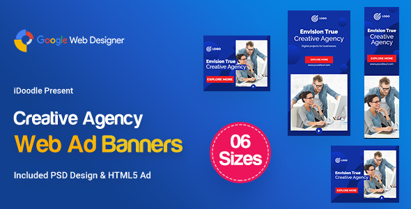 C12 - Creative Agency, Startup Banners GWD & PSD icon