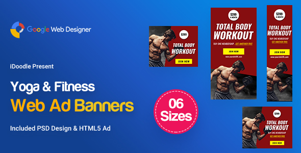 C20 - Yoga & Fitness Banners HTML5 - GWD & PSD icon