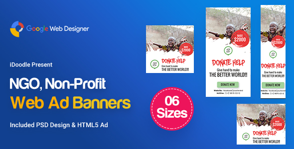C33 - NGO, Charity HTML5 Ad - GWD & PSD icon