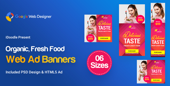C56 - Organic, Fresh Food Banners GWD & PSD icon