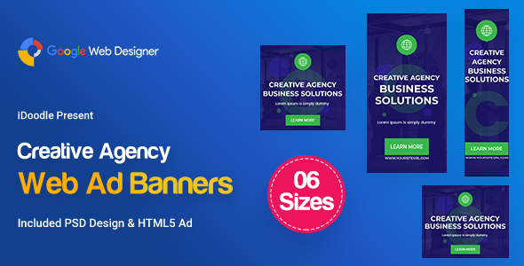 C58 - Creative, Startup Agency Banners HTML5 Ad - GWD & PSD icon