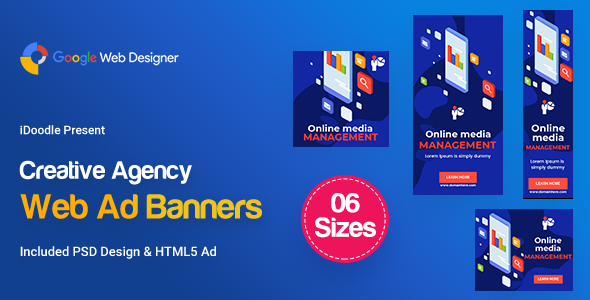 C59 - Creative, Startup Agency Banners HTML5 Ad - GWD & PSD icon