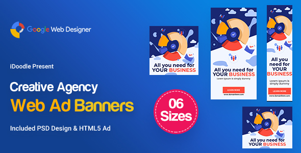 C60 - Creative, Startup Agency Banners HTML5 Ad - GWD & PSD icon