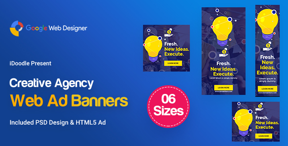 C61 - Creative, Startup Agency Banners HTML5 Ad - GWD & PSD icon