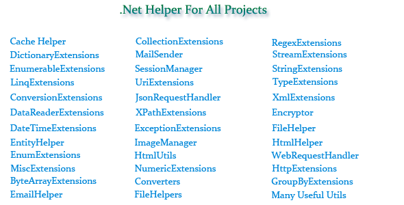 C#.Net & .Net Core Helper For All Projects icon