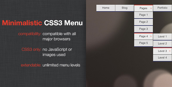 CSS3 Navigation Menu icon
