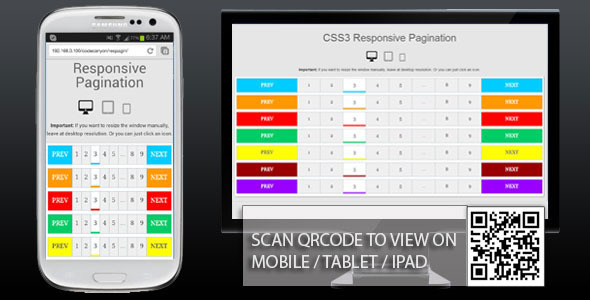 CSS3 Responsive Pagination icon