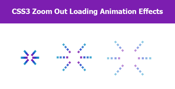 CSS3 Zoom Out Loading Animation Effects icon