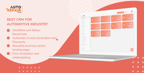 Car Wash/Auto Repair Website and CRM | Best CRM for automotive industry icon
