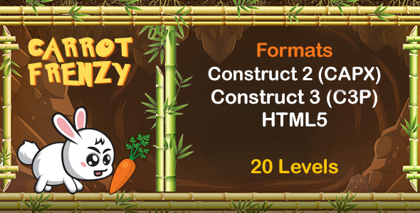 Carrot Frenzy Game v1 (Construct 3 | C3P | Construct 2 | CAPX | HTML5) Platformer Game icon