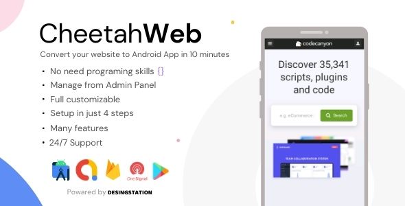 CheetahWeb | Android WebView Application with Admin Panel icon