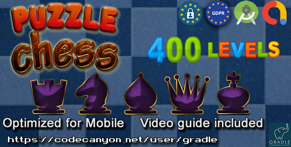 Chess Puzzle 400 (Admob + GDPR + Android Studio) icon