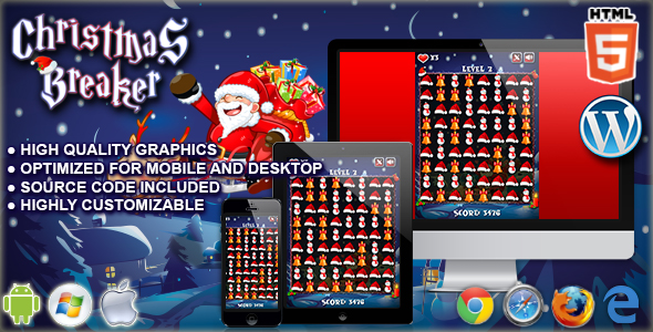 Christmas Breaker - HTML5 Match 3 Game icon