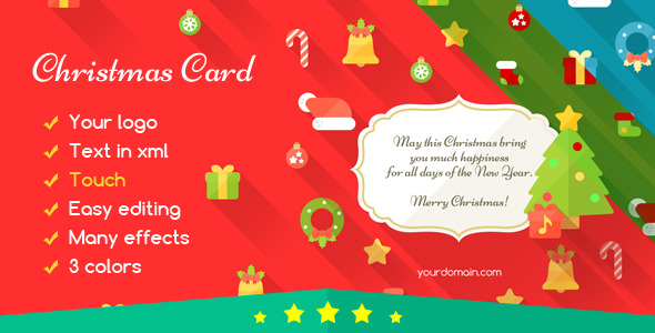 Christmas Card Flat icon