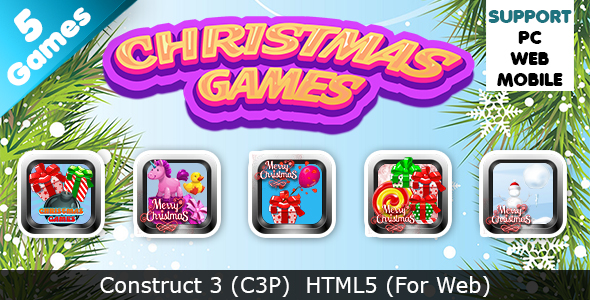 Christmas Games Pack 01 (Construct 3 | C3P | HTML5) 5 Xmas Games icon