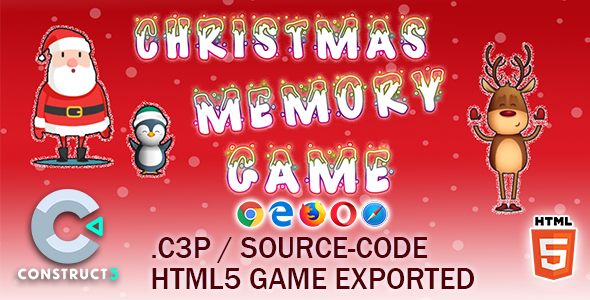 Christmas Memory HTML5 Game - Construct 3 All Source-code icon