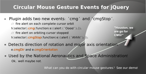 Circular Mouse Gesture Events for jQuery icon