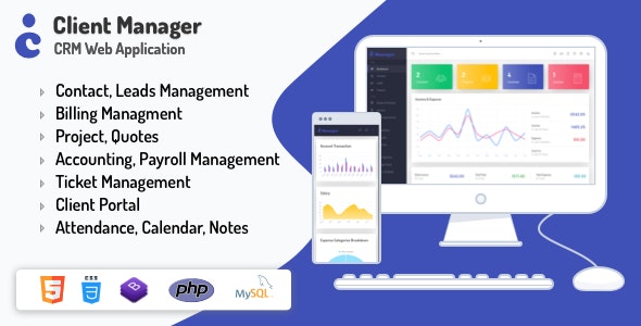 Client Manager - CRM & Billing Management Web Application with GDPR Compliance icon
