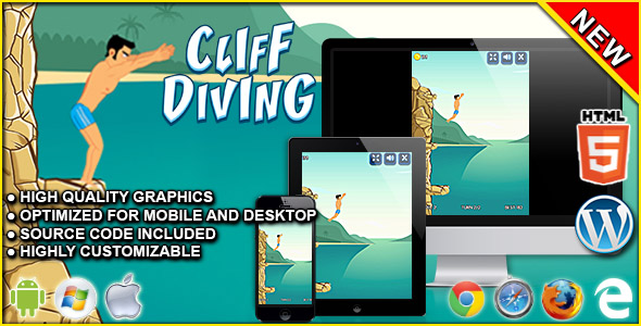 Cliff Diving - HTML5 Skill Game icon