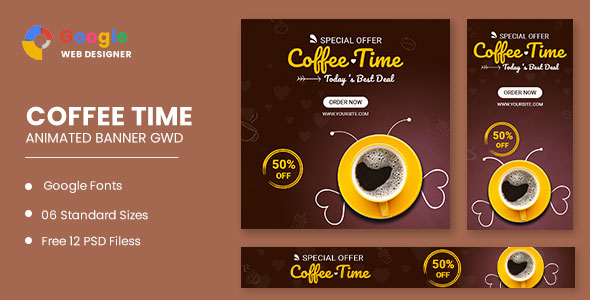Coffee Animated Banner Google Web Designer icon