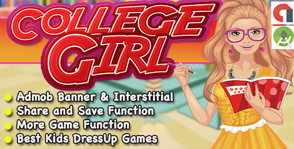 College Girl Dress Up For Kids + Ready For Publish + Android icon
