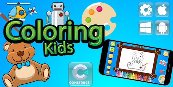 Coloring Kids - Html5 Game - Construct 3 (c3p) icon