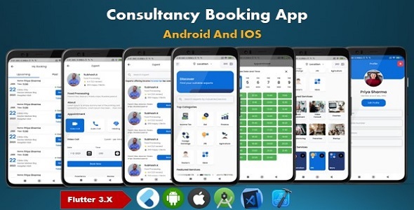 Consultancy Booking App | Book Any consultant App UI | Android & IOS | Flutter | V1 icon