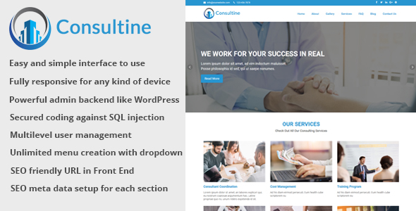 Consultine - Consulting, Business and Finance Website CMS icon