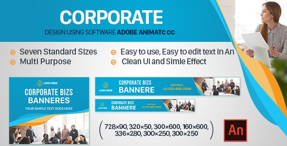 Corporate Banners Ad HTML5 (Animate CC) icon