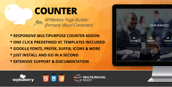 Counter Addon for WPBakery Page Builder icon
