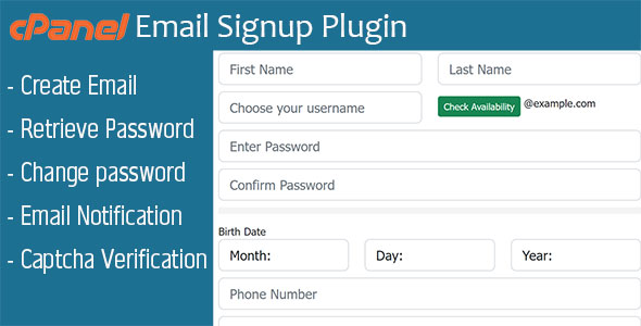 Cpanel Email Signup Plugin icon