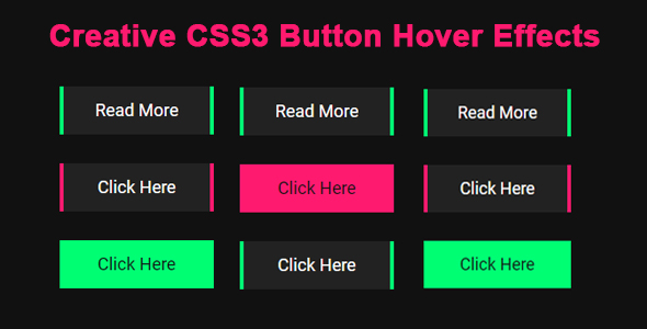 Creative CSS3 Button Hover Effects icon