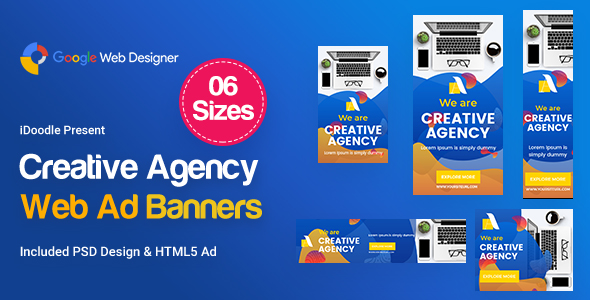 Creative, Startup Agency Banners HTML5 - GWD & PSD icon