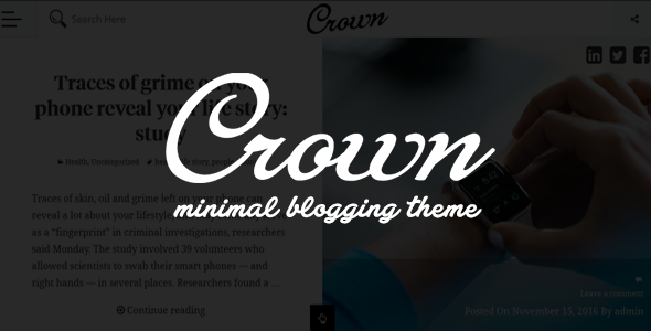 Crown - Minimal Blogging Theme icon